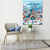 Paint by Numbers Christmas Illustration Christmas Village Art